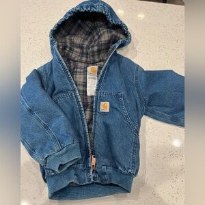 Carhartt Blue Denim Hooded Jacket